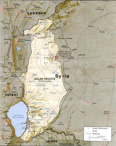 MAP Map Of The Golan Heights